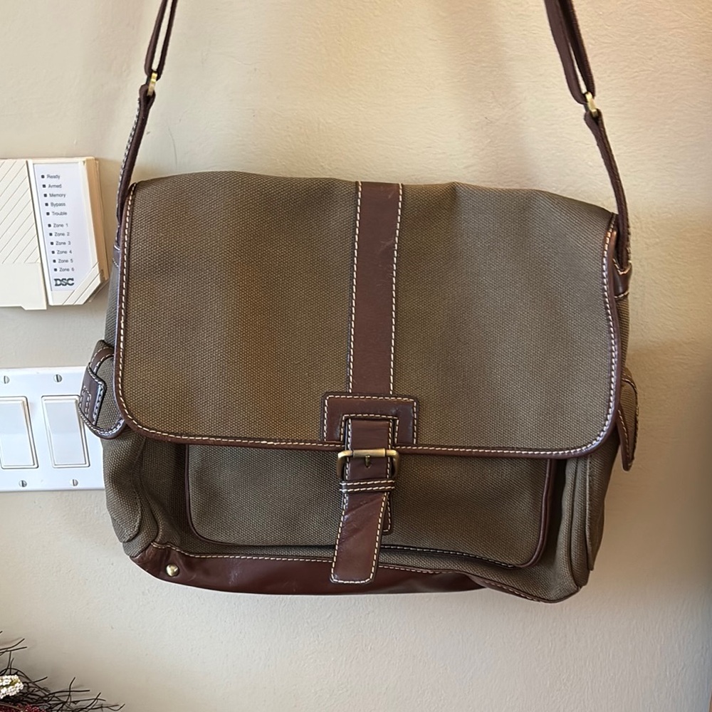 Billy Bag, London Stylish Brown Canvas Messenger Bag